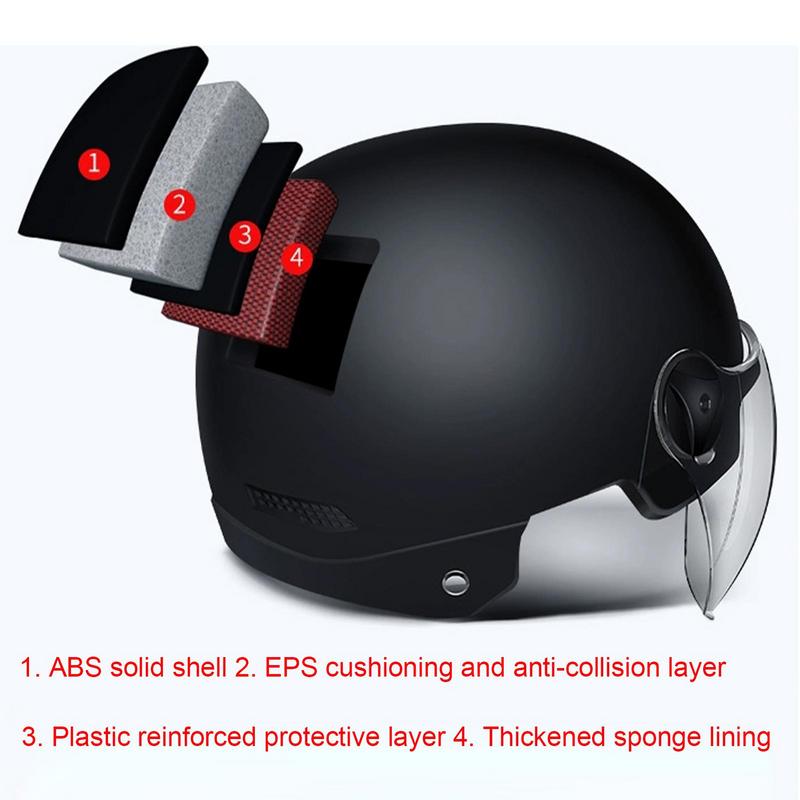 Motorcycle Helmet Jet Style Bi - огляд і ціна Scooter Helmet Set